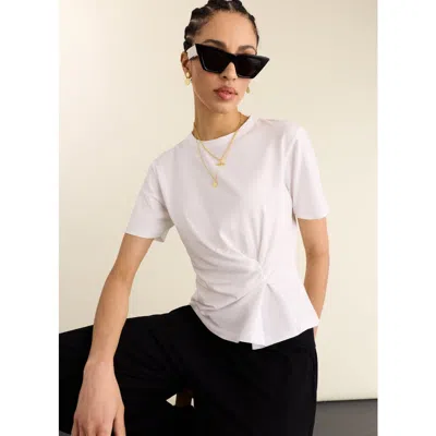 Baukjen Lois Twist Draped Top In Pink