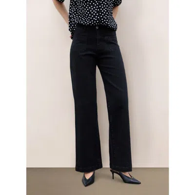 Baukjen Lou Organic Straight Leg Jeans In Caviar Black