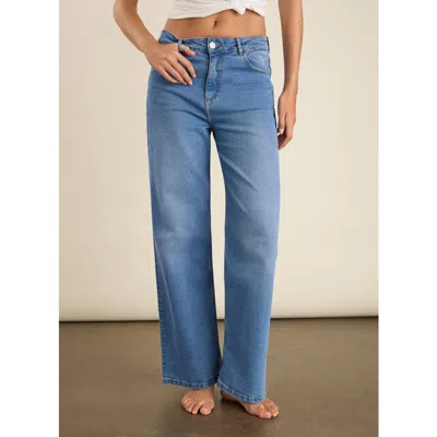 Baukjen Organic Cotton Wide Leg Slouch Jeans In Blue