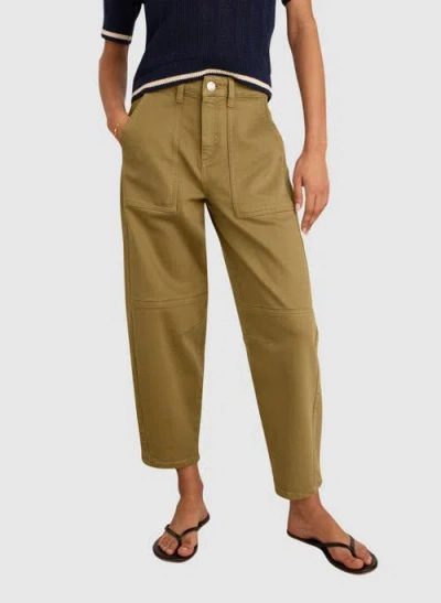 Baukjen Reece Stretch Barrel Leg Cargo Jeans In Brown