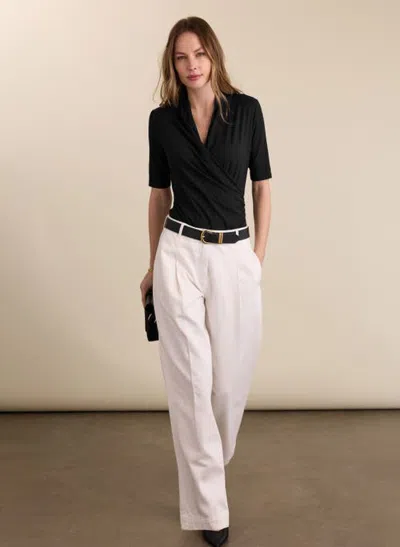Baukjen Rosamund Wrap Top In Caviar Black