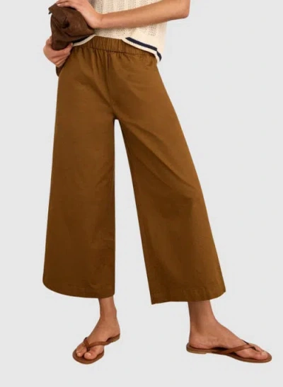 Baukjen Shelby Organic Cotton Wide Leg Trousers In Brown
