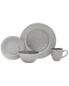 Baum Aren Grey 16pc Dinnerware Set In Grey