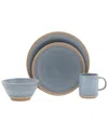 Baum Sahara Blue 16-pc. Ceramic Dinnerware Set In Blue