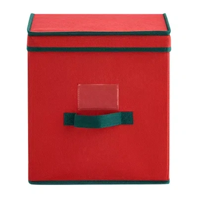 Baum Christmas 64 Ornament Storage In Red