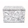 Baum Fabric Decorative Bin In Black,white
