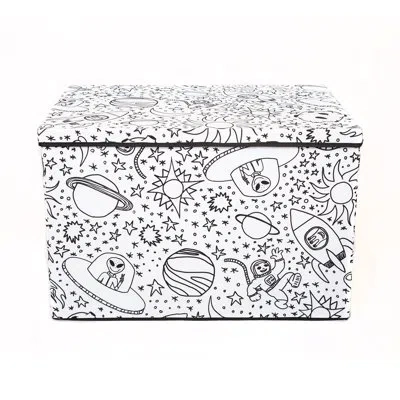 Baum Fabric Decorative Bin In Black,white