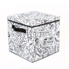Baum Fabric Decorative Bin In Black,white