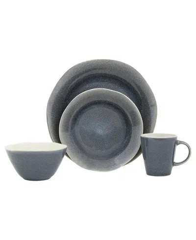 Baum Feaston 16 Pc. Dinnerware Set, Service For 4 In Grey