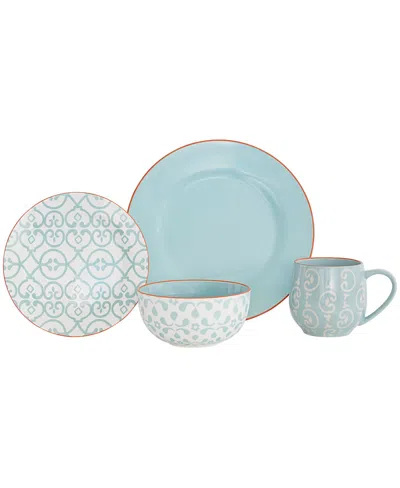 Baum Geo 16 Pc. Dinnerware Set, Service For 4 In Mint