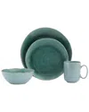 Baum Heyes Green 16pc Dinnerware Set In Green