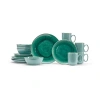 Baum Imperial Green 16-pc. Ceramic Dinnerware Set In Green