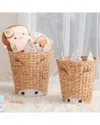 Baum Natural Round Unicorn Baskets (set Of 2)