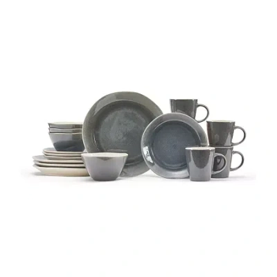 Baum Norte Grey 16-pc. Ceramic Dinnerware Set In Gray