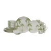 Baum Palm Tree Breeze 16-pc. Ceramic Dinnerware Set In Multi