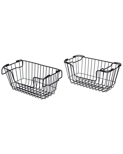 BAUM BAUM SET OF 2 BASKETS WITH EAR HANDLES