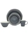 Baum Shea Grey 16pc Dinnerware Set In Grey
