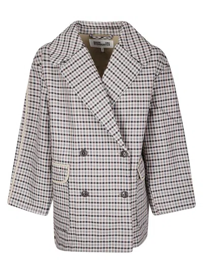 Baum Und Perdgarten Oversized Double-breasted Jacket With Wide Collar In Multi