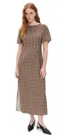 Baum Und Pferdgarten Adalene Dress In Hot Fudge Check In Brown