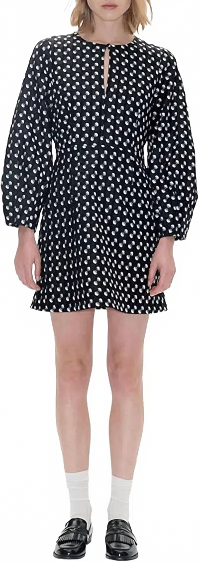 Baum Und Pferdgarten Afifa Dress In Black Jacquard Dot