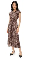 Baum Und Pferdgarten Anneliek Midi Dress In Brown Baum Leopard
