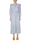 Baum Und Pferdgarten Alona Gathered Floral-print Crepon Midi Dress