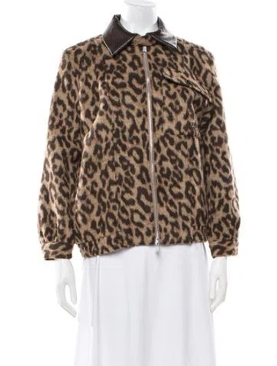 Pre-owned Baum Und Pferdgarten Animal Print Jacket W/ Tags In Brown