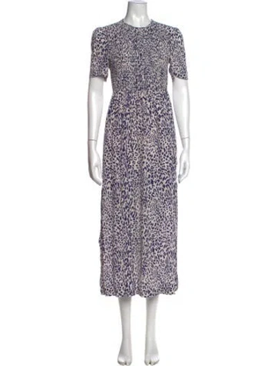 Pre-owned Baum Und Pferdgarten Animal Print Long Dress In Pink