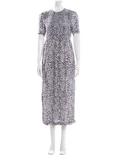 Pre-owned Baum Und Pferdgarten Animal Print Long Dress In Purple