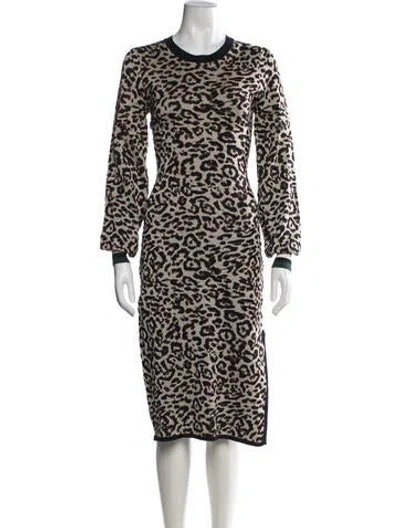 Pre-owned Baum Und Pferdgarten Animal Print Midi Length Dress In Multicolor