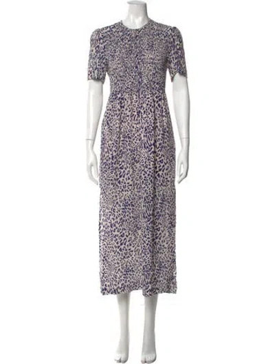 Pre-owned Baum Und Pferdgarten Animal Print Midi Length Dress In Pink
