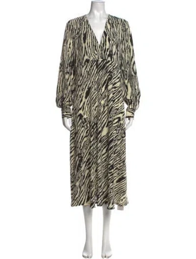 Pre-owned Baum Und Pferdgarten Animal Print Midi Length Dress W/ Tags In Neutrals
