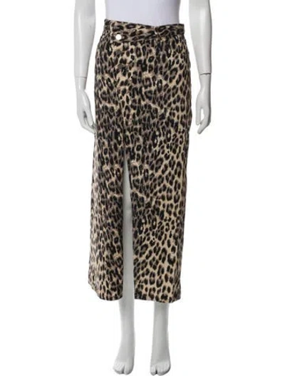 Pre-owned Baum Und Pferdgarten Animal Print Midi Length Skirt In Multi