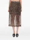 Baum Und Pferdgarten Animal-print Pleated Skirt In Brown