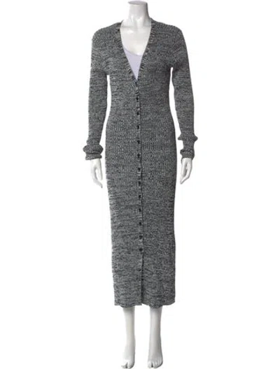 Pre-owned Baum Und Pferdgarten Animal Print V-neck Tunic In Gray