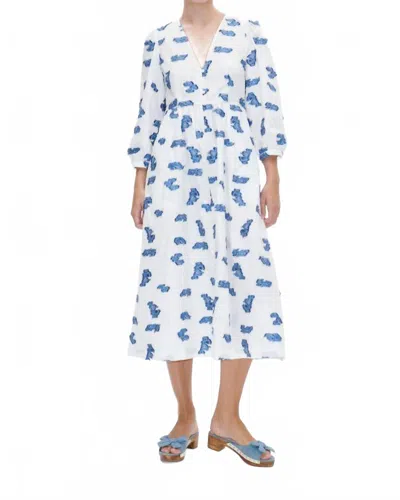Baum Und Pferdgarten Asina Midi Dress In Blue Blouquet