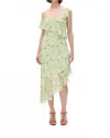 Baum Und Pferdgarten Avah Dress In Sunny Lime Flower In Green