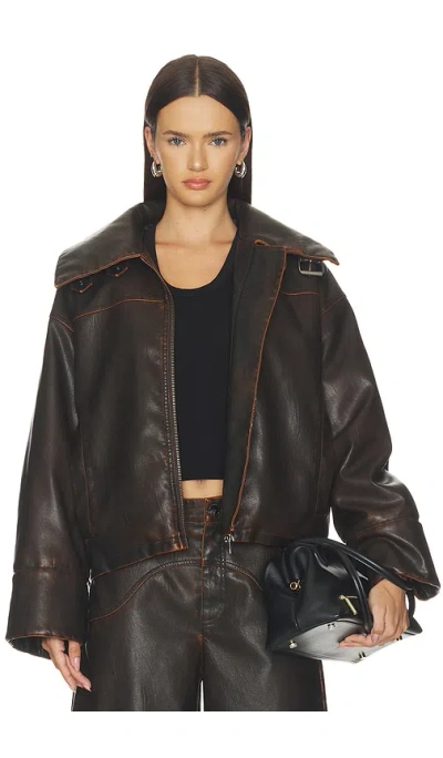 Baum Und Pferdgarten Baani Leather Jacket In Black