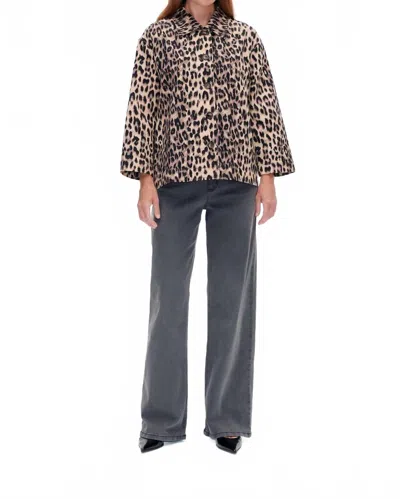 Baum Und Pferdgarten Bahenalong Sleeve Jacket In Brown Leopard In Animal Print