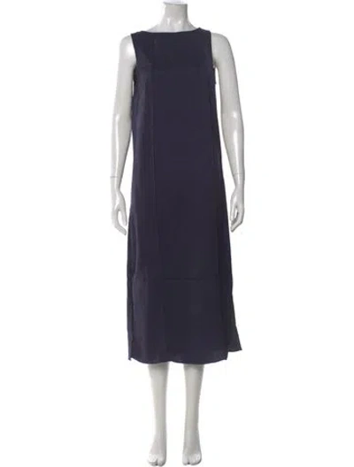 Pre-owned Baum Und Pferdgarten Bateau Neckline Long Dress W/ Tags In Blue