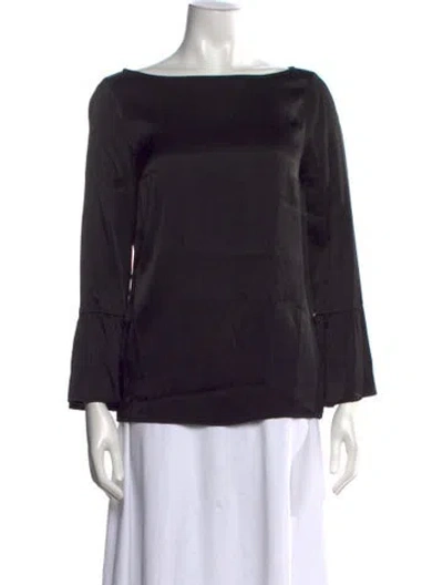 Pre-owned Baum Und Pferdgarten Bateau Neckline Three-quarter Sleeve Blouse W/ Tags In Black