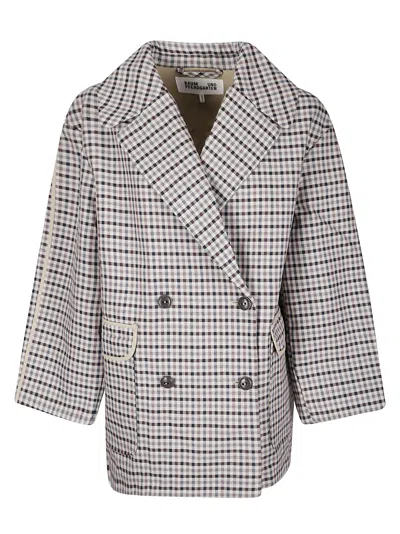 Baum Und Pferdgarten Checked Double-breasted Coat In Multi