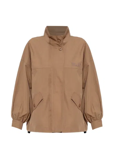 Baum Und Pferdgarten Batina High-neck Jacket In Brown