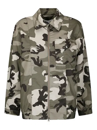 Baum Und Pferdgarten Beline Camouflage Zipped Jacket In Green