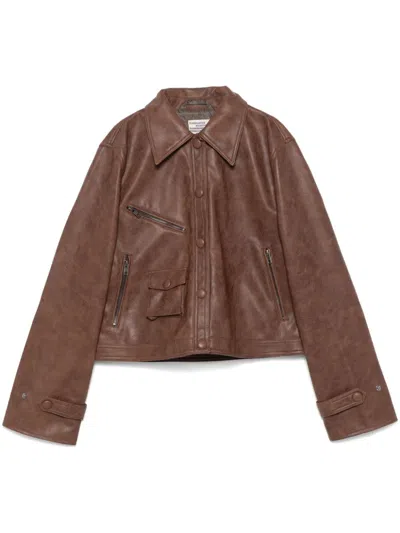 Baum Und Pferdgarten Belle Biker Jacket In Brown