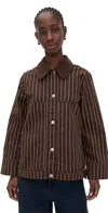Baum Und Pferdgarten Benilda Jacket Creme Brown Pinstripe In Brown