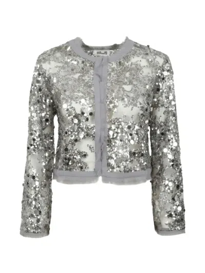 Baum Und Pferdgarten Bethina Sequin-embellished Jacket In Gray