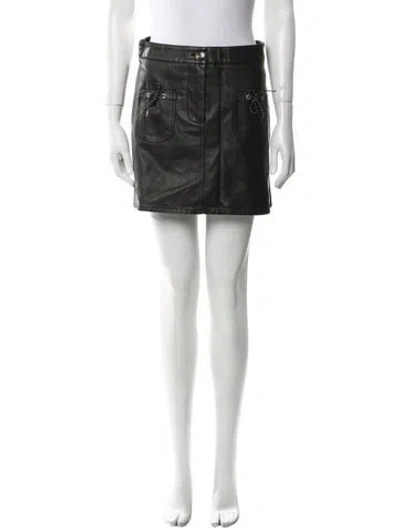 Pre-owned Baum Und Pferdgarten Braided Accents Mini Skirt In Black