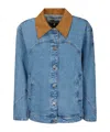 Baum Und Pferdgarten Button-down Denim Jacket In Blue