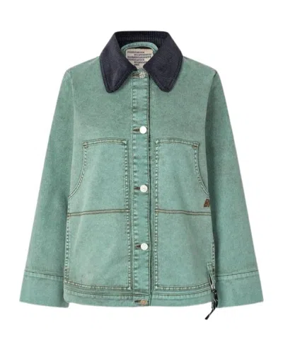 Baum Und Pferdgarten Button-front Long-sleeve Casual Jacket In Green